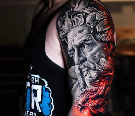 realism greek god tattoos